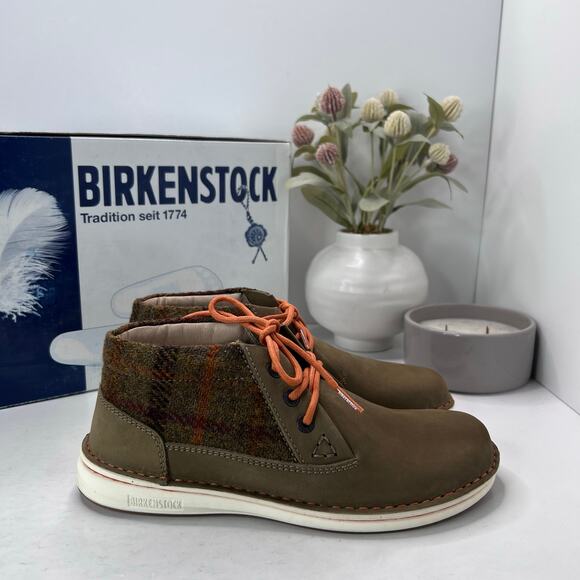 Birkenstock Memphis High Leather/Textile Shoes Mushroom Women 7/Men 5 NWB - Picture 1 of 10